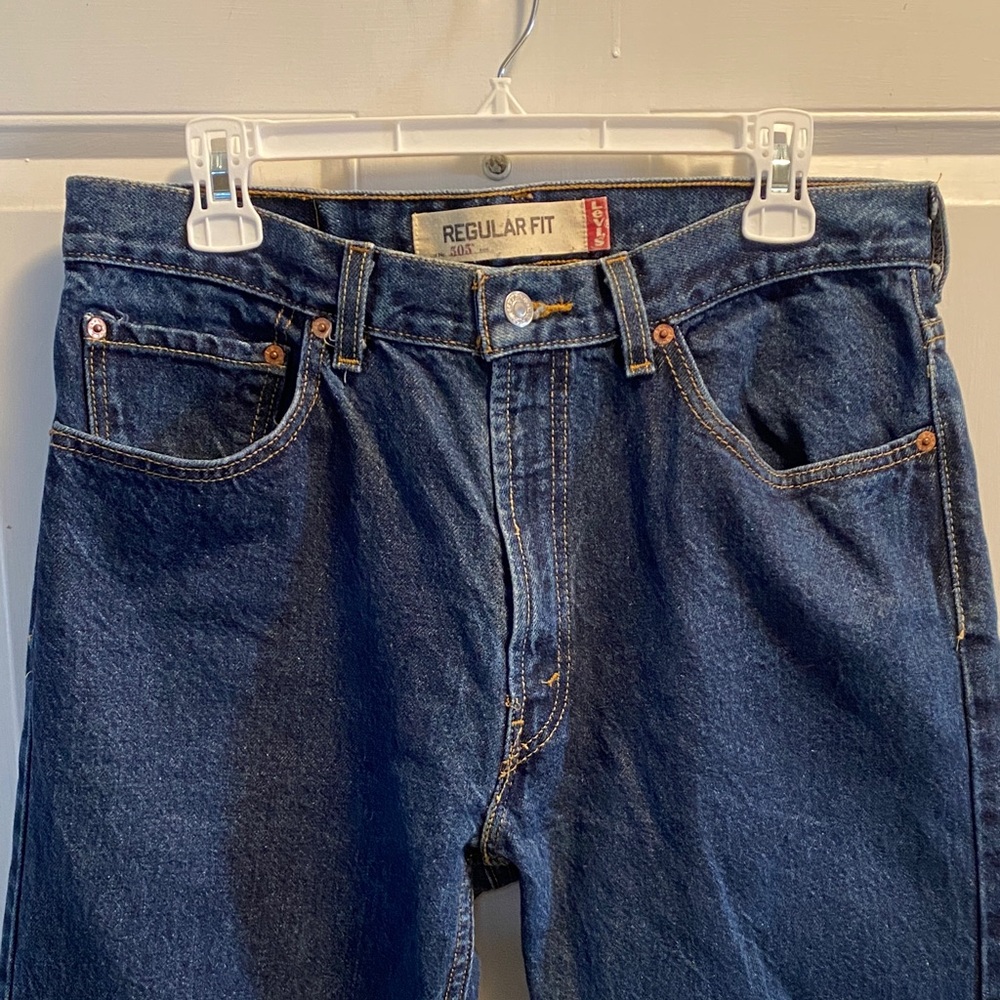 Levi’s 505 Men's Regular Fit Indigo Blue Jeans